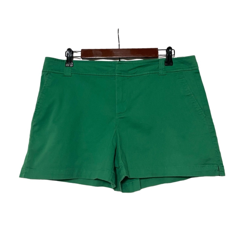 Chino Shorts Womens Size 10 New York & Company 3.5” Classic Chino Shorts Green